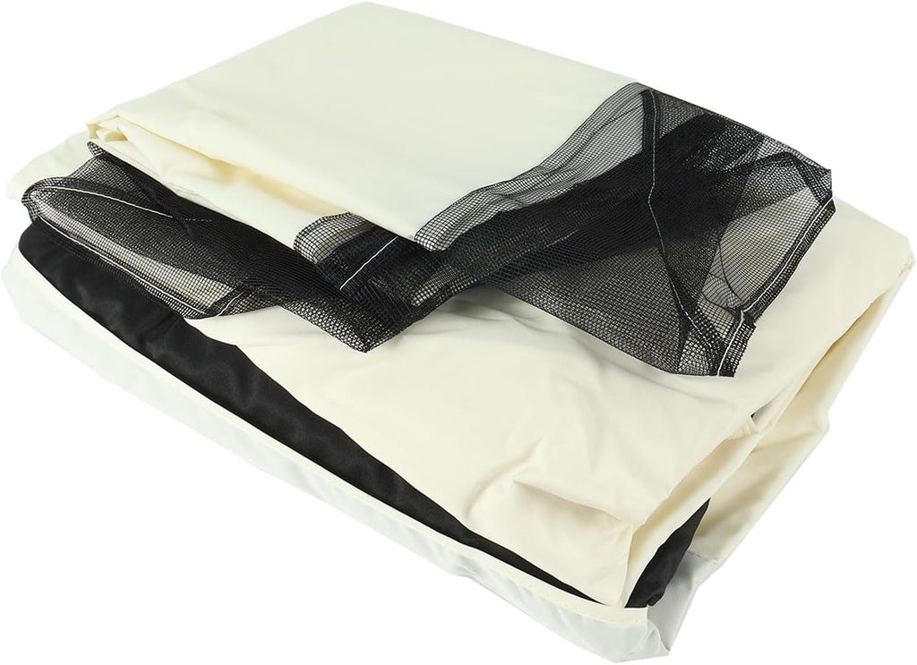 Replacement Canopy Top for Lowe's Allen Roth High Performance Ripstop Heavy Duty Gazebo Roof Gazebo Top with Air Vent 10X12 Gazebo Cover,White