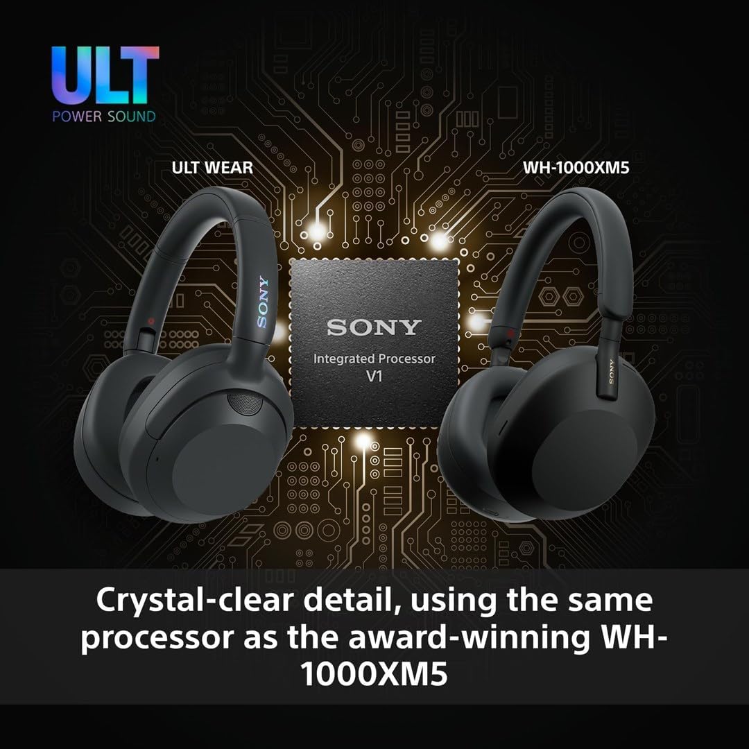Sony ULT WEAR Over Ear Wireless Noise Canceling Headphones with ULT Sound, Massive Bass, Clear Call Quality, Up to 30hr Battery Life, Alexa & Google Assistant, iOS & Android (Off-White)