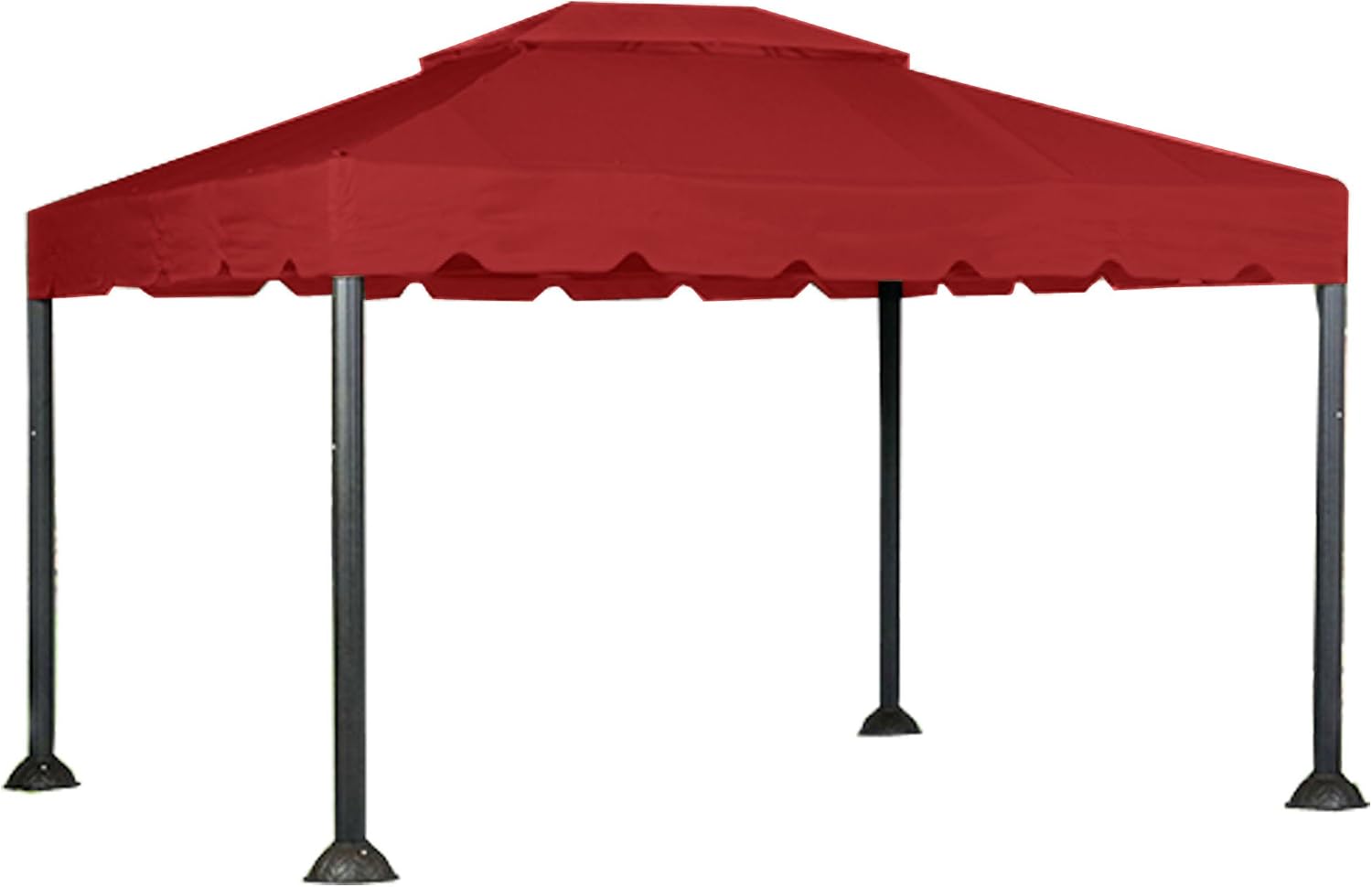 Garden Winds Replacement Canopy for 10x12 Garden House Gazebo - Riplock 350 - Cinnabar
