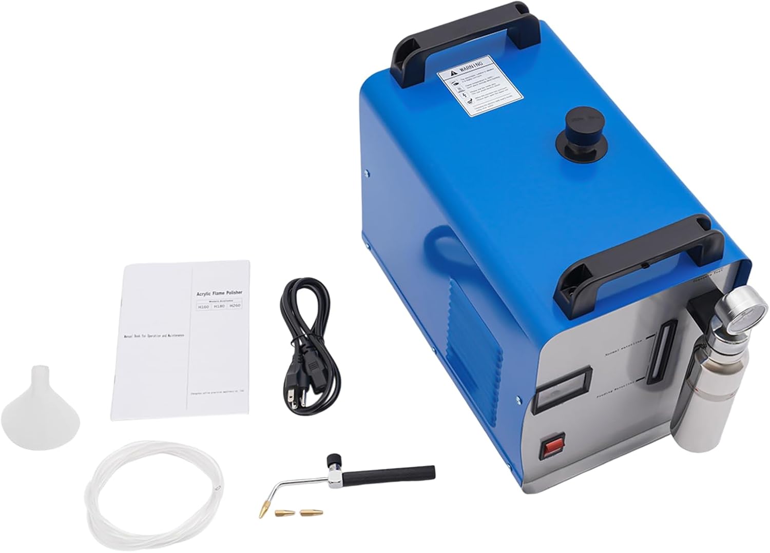 Gbonklong Oxygen Hydrogen Generator Water Welder Hydrogen Generator HHO Generator 86.26 Qt/H Flame Welder Acrylic Oxygen Generator for Home Use, Portable Oxygen Generator (Blue)