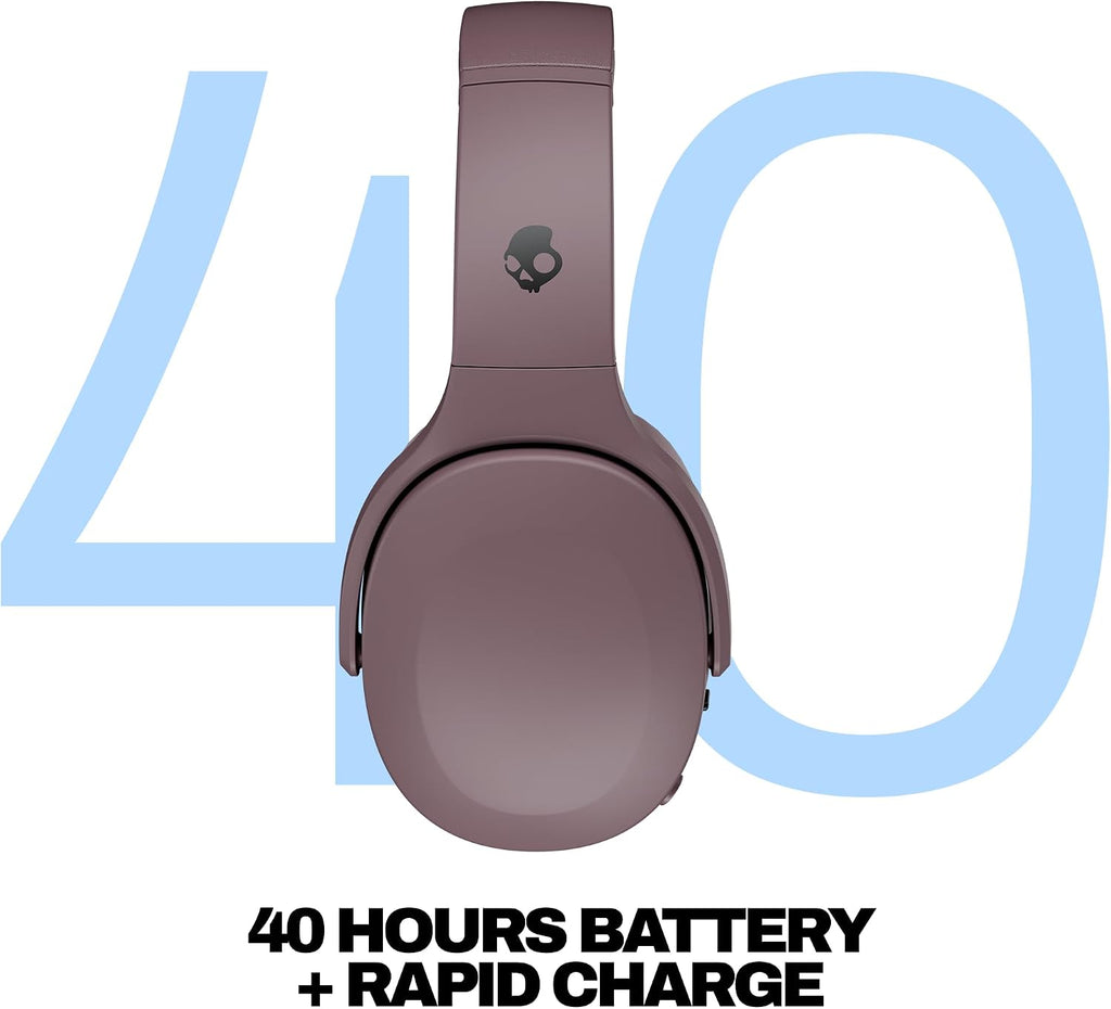 Skullcandy Crusher 540 Active Wireless Bluetooth Headphones with Multi-Sensory Bass, Noise Isolating Over-Ear Fit, Sweat and Water Resistant, 40 Hours Battery, Microphone for iPhone Android - Smoke