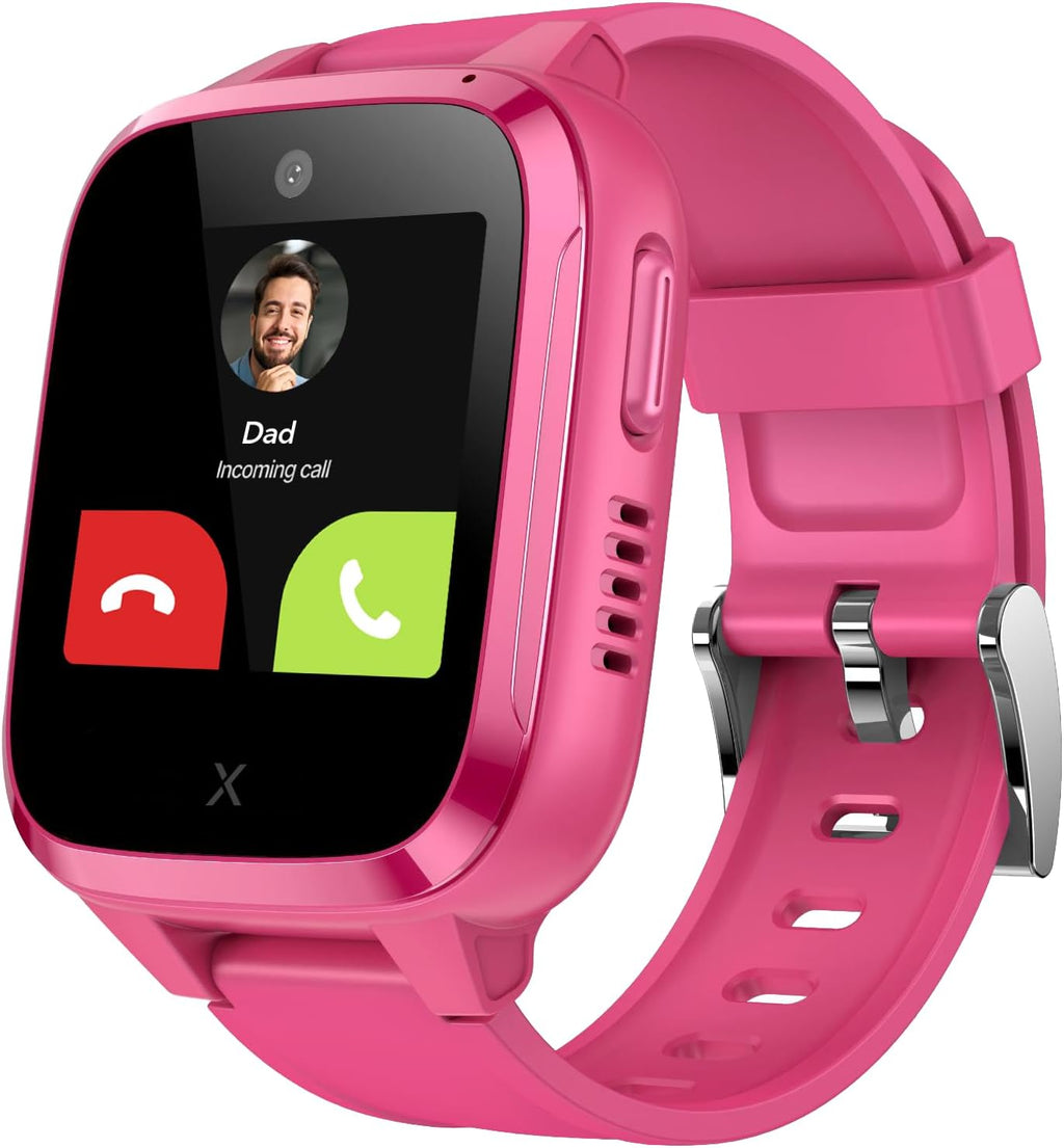 XPLORA Kidzi - Watch Phone for Children (4G) - Calls, Messages, Kids School Mode, SOS Function, GPS Location, Camera and Pedometer – (Subscription Required) (Kidzi on AT&T's Network, Pink)