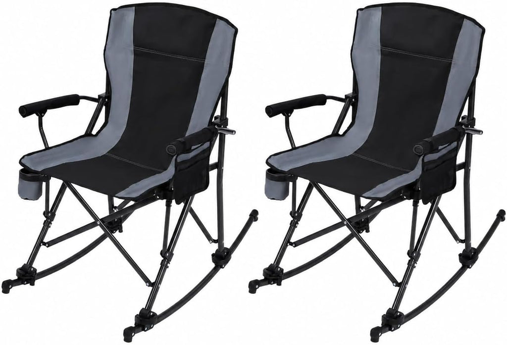 REDCAMP Oversized Folding Camping Chair for Adults Heavy Duty 250/300/330lb, Sturdy Steel Frame Outdoor Camp Chairs Portable Lawn Chair with High Back and Cup Holder