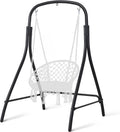 SUNCREAT Hammock Chair Stand, Heavy-Duty Steel Hammock Stand, 400 lbs Capacity, Adjustable Height, Dual-use Swing Stand for Outdoor Indoor, Hammock Chair not Included, Black