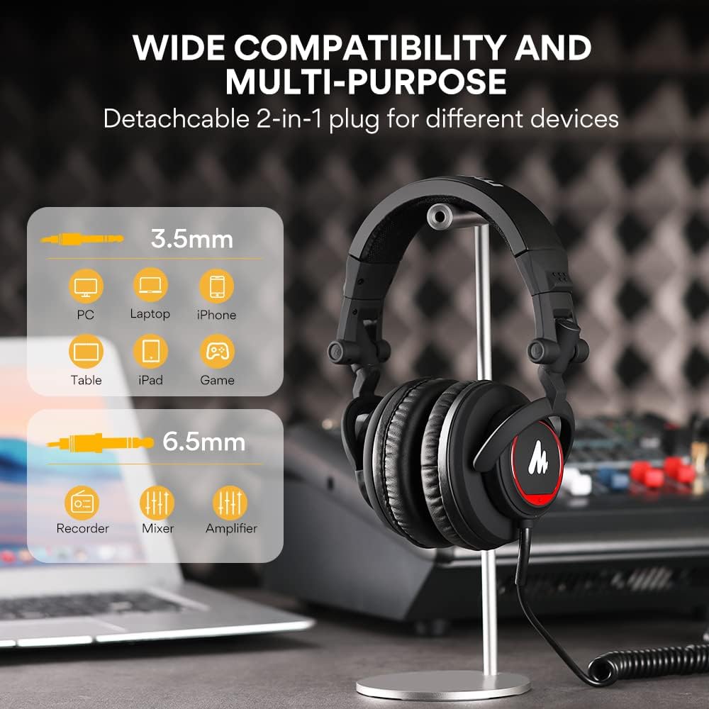 MAONO Dynamic Gaming Equipment: Gaming Mixer with Dynamic Mic and 3.5 mm Monitor Headphones for Gamer, Youtuber, Podcaster