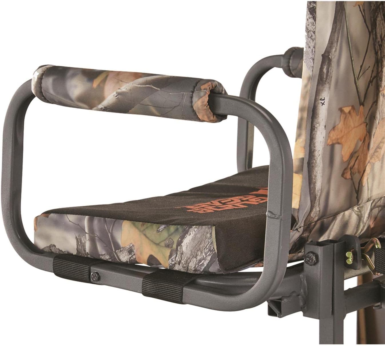 Guide Gear Deluxe Hang-On Tree Stand Chair for Hunting Cushion Seat Hunt Gear Equipment Accessories, Camo