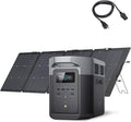 EF ECOFLOW Portable Power Station Delta 2 Max with 220W Solar Panel and AC Charging Cable, Full Charge in 1 Hr, 2048Wh Solar Powered Generator for Home Backup(Solar Panel Optional)