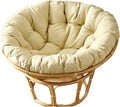Indoor Outdoor Waterproof Papasan Chair Cushion Egg Chair Cushion Hanging Chair Cushion Patio Chair Mat for Rocking Chair Seats(Cream Color,160 * 160cm)