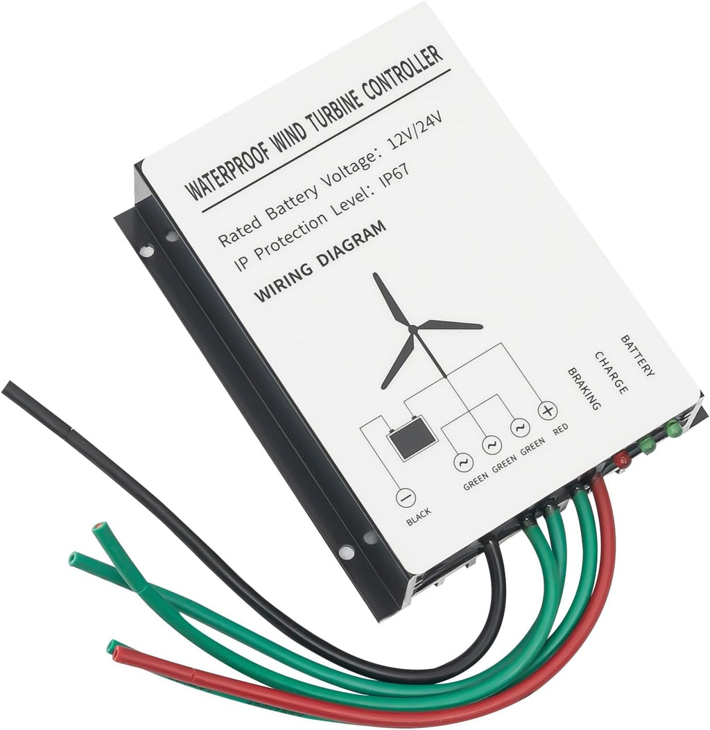 Wind Generator, 100W 12V Vertical Wind Turbine Generator Vertical Axis Wind Turbine Vertical Wind Generators Kit Wind Power Generators w/Controller for Home, Business, Ships