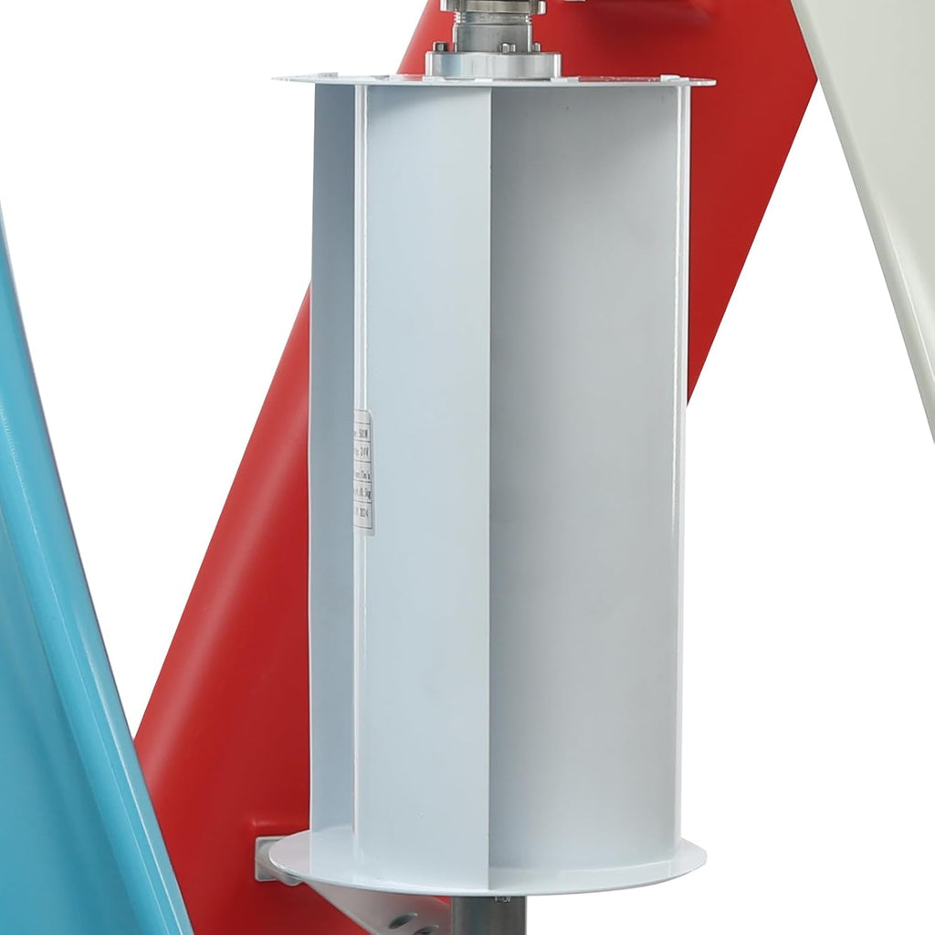 Wind Turbine Generator, 24V 500W Vertical Axis Wind Generator with Auxiliary Wind Wheel & Controller, 3 Blade Low Noise Nature Power System for RV Home Marine Energy