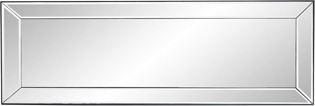 Howard Elliott Vogue Inward Rectangular Hanging Wall Mirror, Large Silver Decorative Wall Mounted Vanity Mirror with Glass Frame for Bedroom, Living Room & Entryway, 24 x 72 Inch