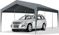 12x20ft Heavy Duty Waterproof Carport Tents,Outdoor Carport Car Canopy Tent,Sturdy Large Carports Tents,UV Protection Patio Gazebo Canopy Tent,with Metal Frame,for Outside Garden Yard Garage (Grey)