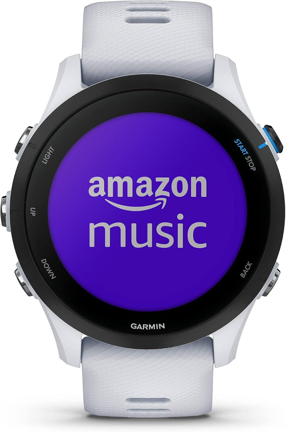 Garmin Forerunner® 255 Music, GPS Running Smartwatch with Music, Advanced Insights, Long-Lasting Battery, White
