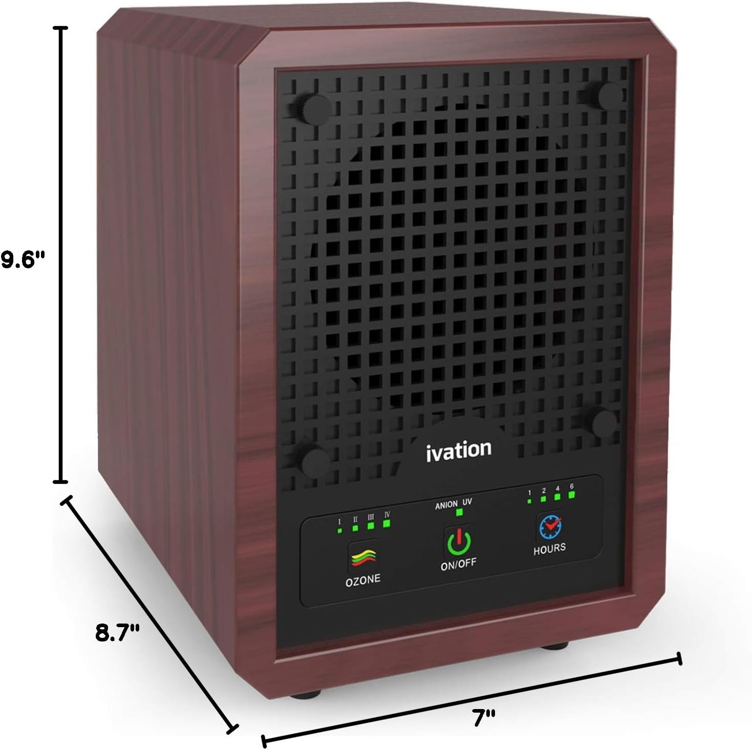 Ivation 5-in-1 Air Purifier & Ozone Generator For Up to 3,500 Sq/Ft, Ionizer & Deodorizer – Included 2 UV Lights, Photo-Catalytic and Carbon Filters, Eliminates Odors from Pets, Smoke, Food & More