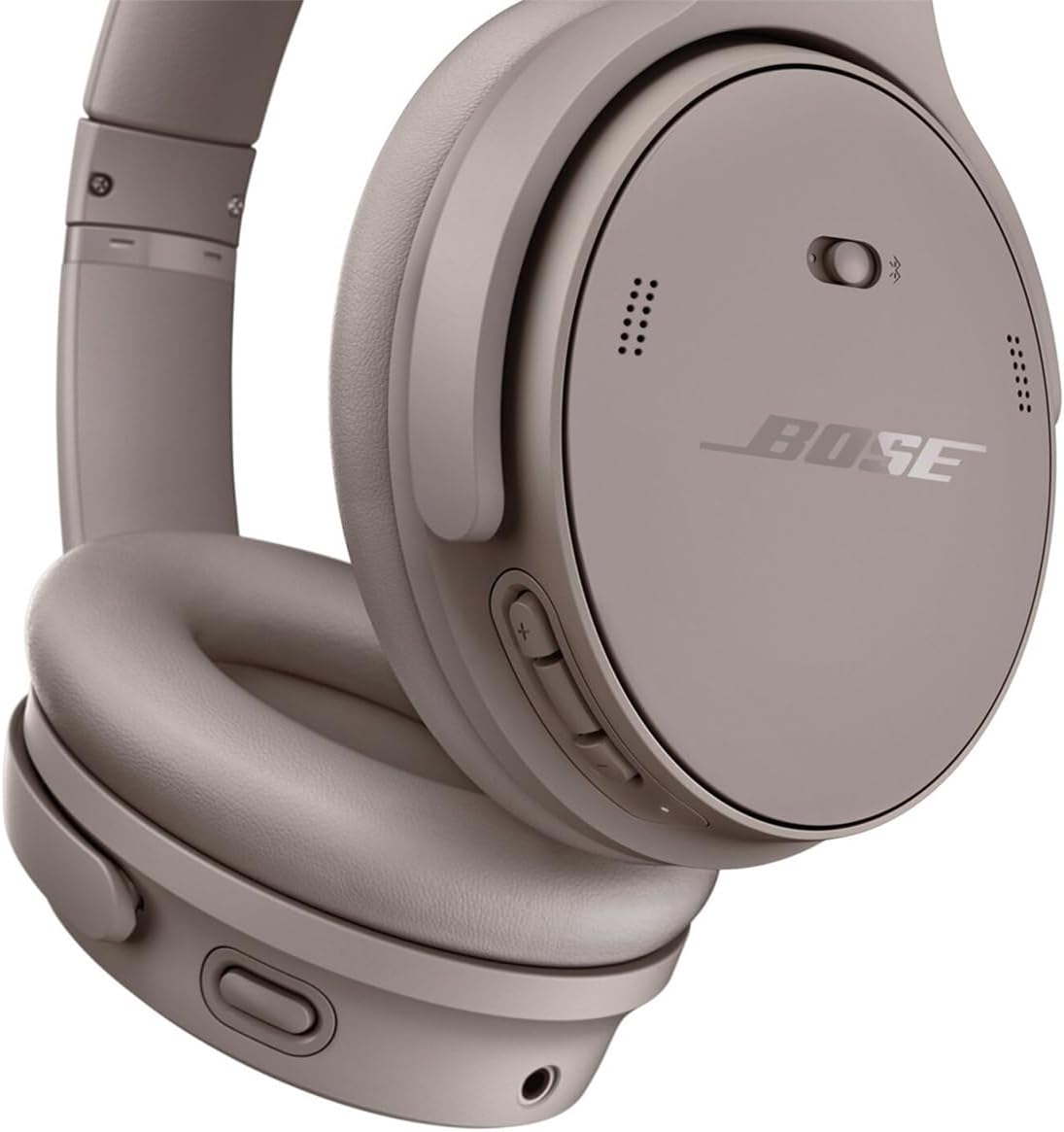 Bose QuietComfort Headphones - Wireless Bluetooth Headphones, Active Over Ear Noise Cancelling and Mic, Deep Bass Bundle + Desktop Headphone Stand + Green Extreme Dual Wall Charger (Sandstone)