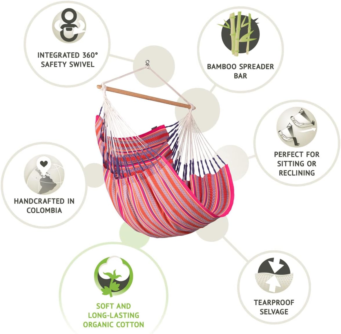 Comfort Hammock from Bio-Cotton by LA SIESTA