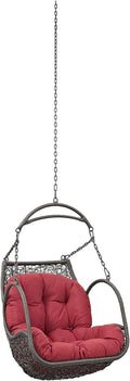 Modway Arbor Outdoor Patio Swing Chair Without Stand, Red
