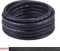 1/0 Gauge Battery Cable,30FT Black 1/0 AWG Pure Copper Wire Welding Cable, for Automotive, Battery, Solar and Generator, Standard USA OFC Wire