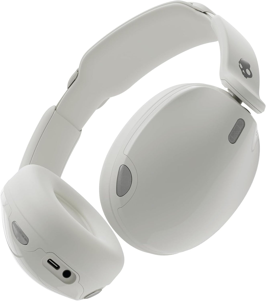 Skullcandy Hesh 540 ANC Wireless Over-Ear Bluetooth Headphones with THX Spatial Audio, Active Noise Cancelling, Personalized Sound, Up to 65 Hours Battery, Microphone for iPhone Android - Bone