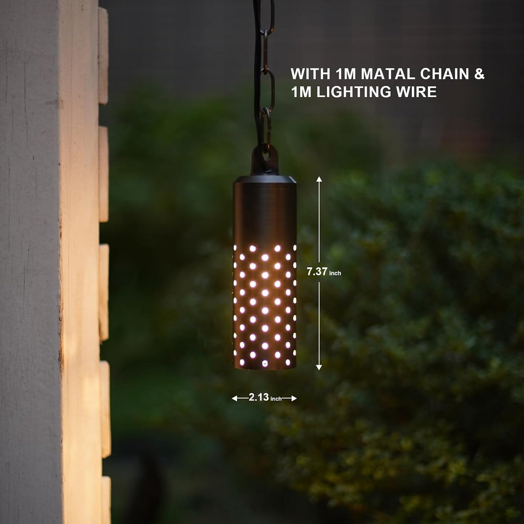 GOODSMANN Landscape Lighting Brass Low Voltage Landscape Pendant Lights 5W LED Outdoor 12V AC Handing Tree Lights for Gazebo, Gardens with Replaceable LED Bulbs Cabel Connectors (2 Pack)