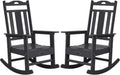 nalone Outdoor Rocking Chairs Set of 2, HDPE All Weather Resistant Rocking Chair for Porch, Oversized Patio Rocker Chair for Adult, Outdoor Rockers for Garden Lawn