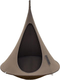Kids Cacoon Hanging Chair - Weight Capacity 220Lbs - Outdoor and Indoor Use - Hanging Kit Included - Aluminum Ring for Durability (Taupe)