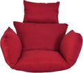 Hanging Chair Rocking Rattan Swing Seat Cushion for Outdoor Garden Hanging Basket Hanging Egg Chair Cushion Pad Replacement Cushion(Red)