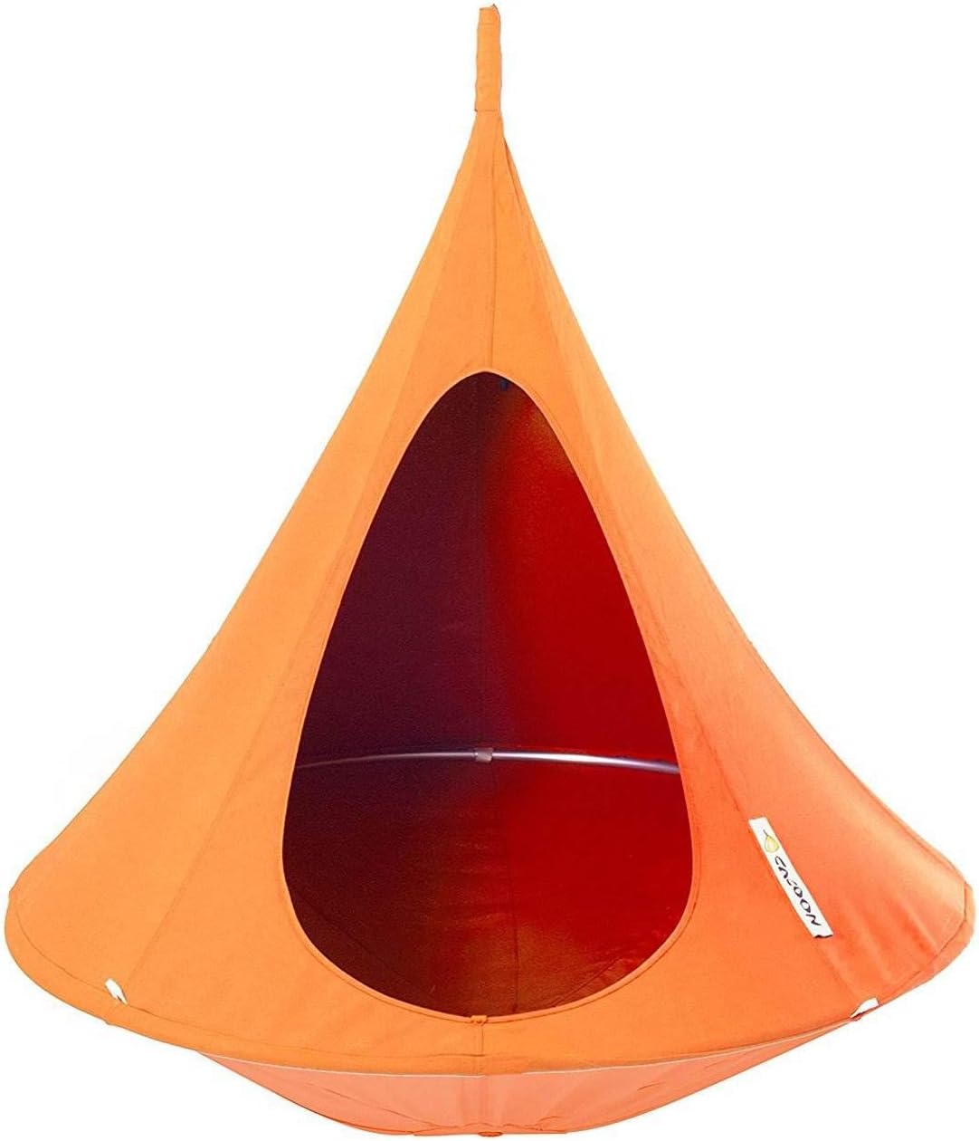 Cacoon Hanging Chair for Kids - Weight Capacity 220Lbs - Outdoor and Indoor Use - Hanging Kit Included - Aluminum Ring for Durability (Mango)