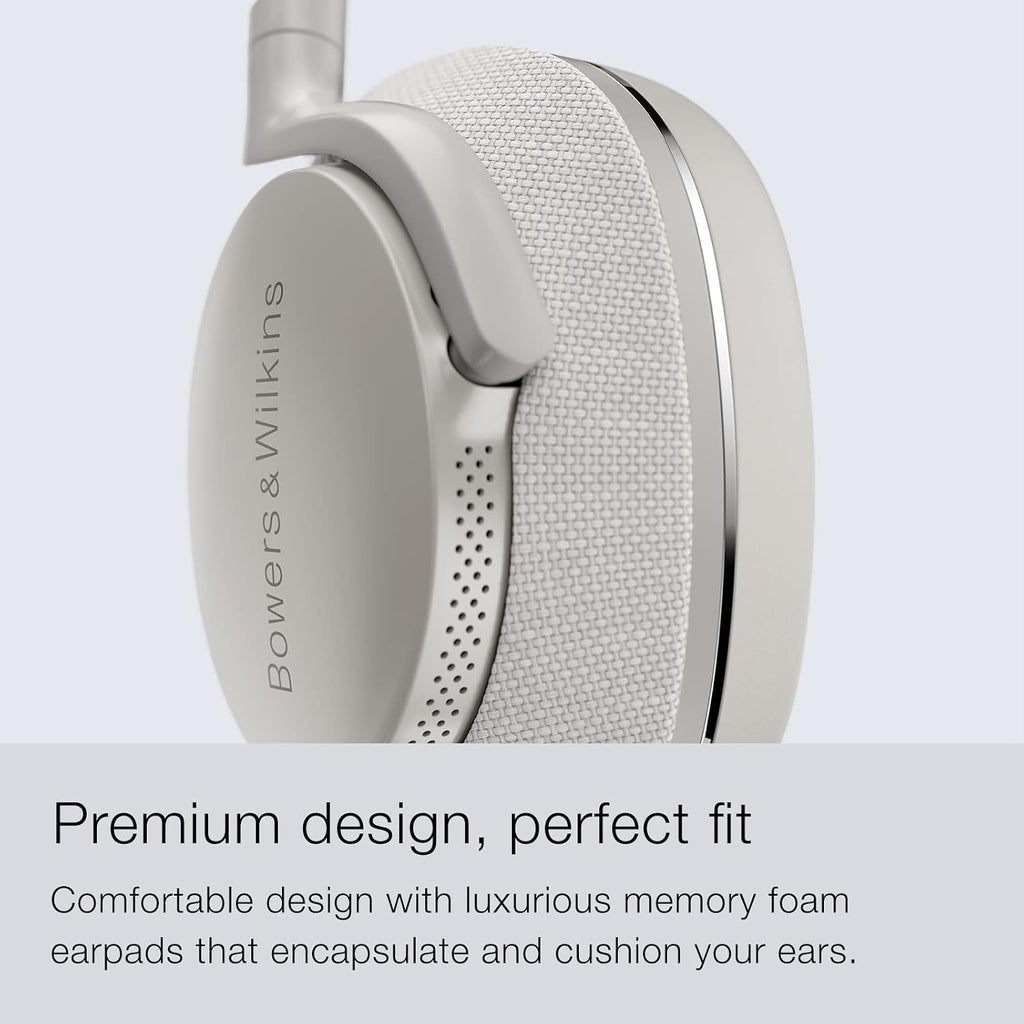 Bowers & Wilkins Px7 S2 Over-Ear Headphones - Advanced Noise Cancellation, Technical Fabrics, 30-Hour Battery Life, 15-Min Quick Charging, Grey
