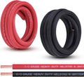 2/0 Gauge Battery Cable, 10FT Red + 10FT Black 2/0 AWG Pure Copper Wire Welding Cable, for Automotive, Battery, Solar and Generator, Standard USA OFC Wire