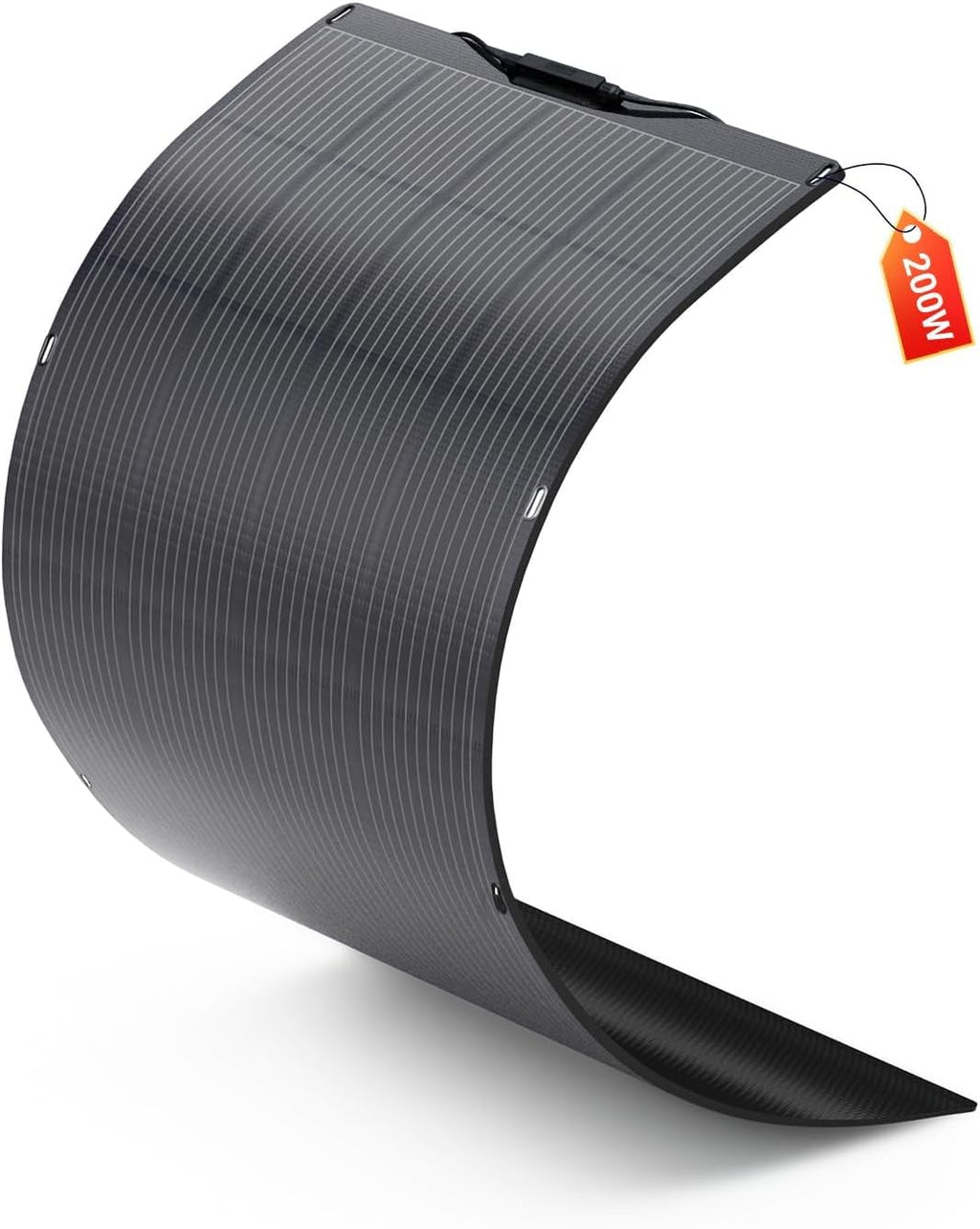 ALLPOWERS SF200 200W Flexible Solar Panel, Ultra-Thin 3mm Bendable Monocrystalline Solar Charger, 25% Efficiency IP68 Waterproof for RV Roof, Camping, Marine Use