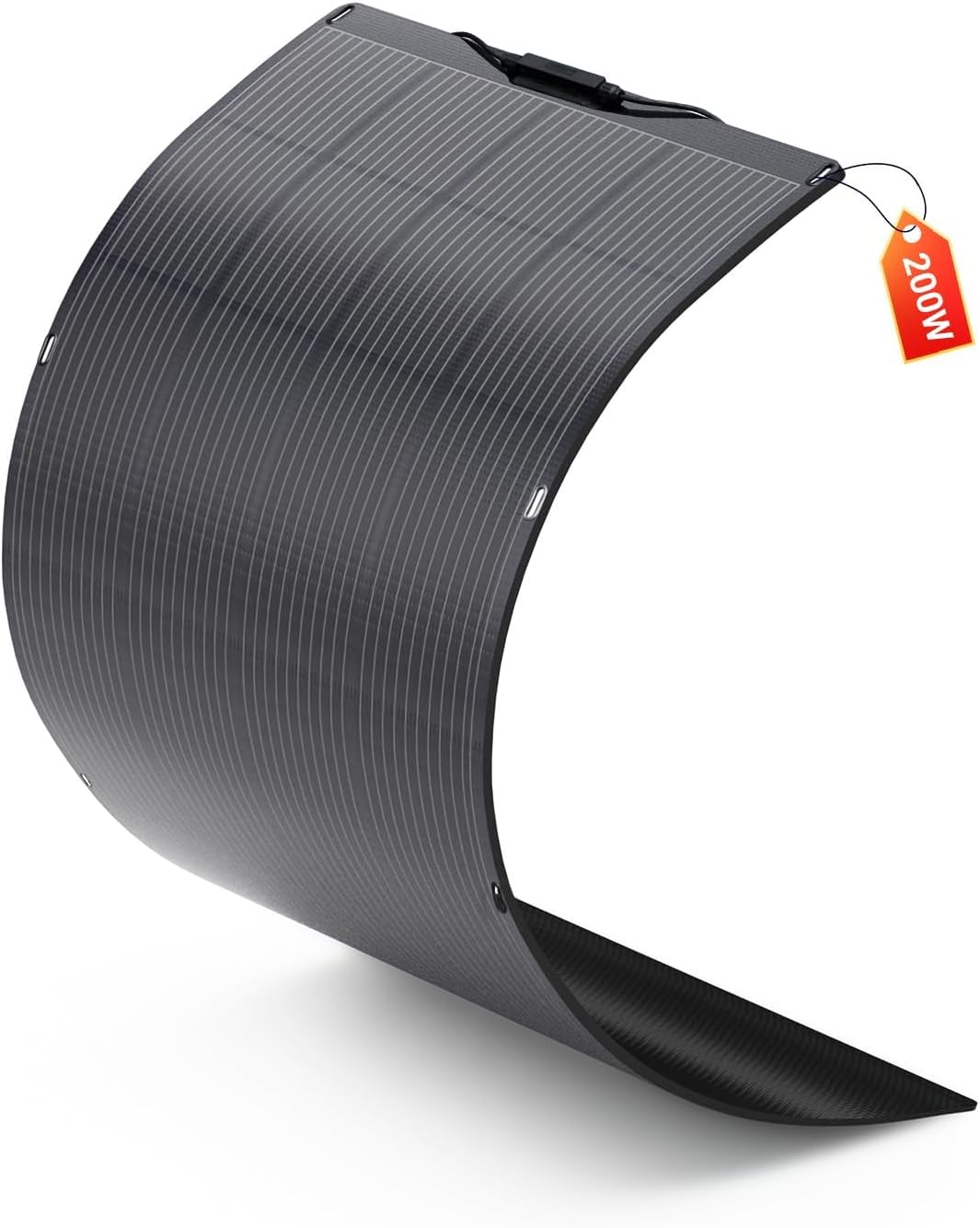 ALLPOWERS SF200 200W Flexible Solar Panel, Ultra-Thin 3mm Bendable Monocrystalline Solar Charger, 25% Efficiency IP68 Waterproof for RV Roof, Camping, Marine Use