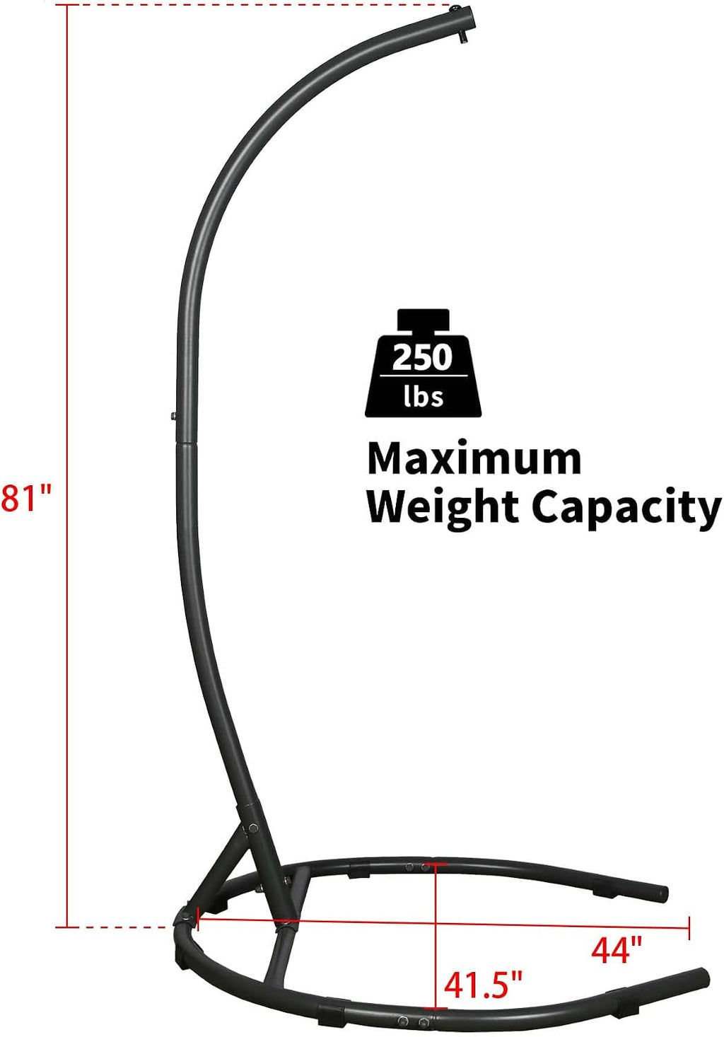 Ulax furniture Hammock Chair Stand, Egg Chair Stand, Hanging Chair Stand, Heavy Duty Steel Hammock Stand, Weather-Resistant Finish for Indoor or Outdoor Use