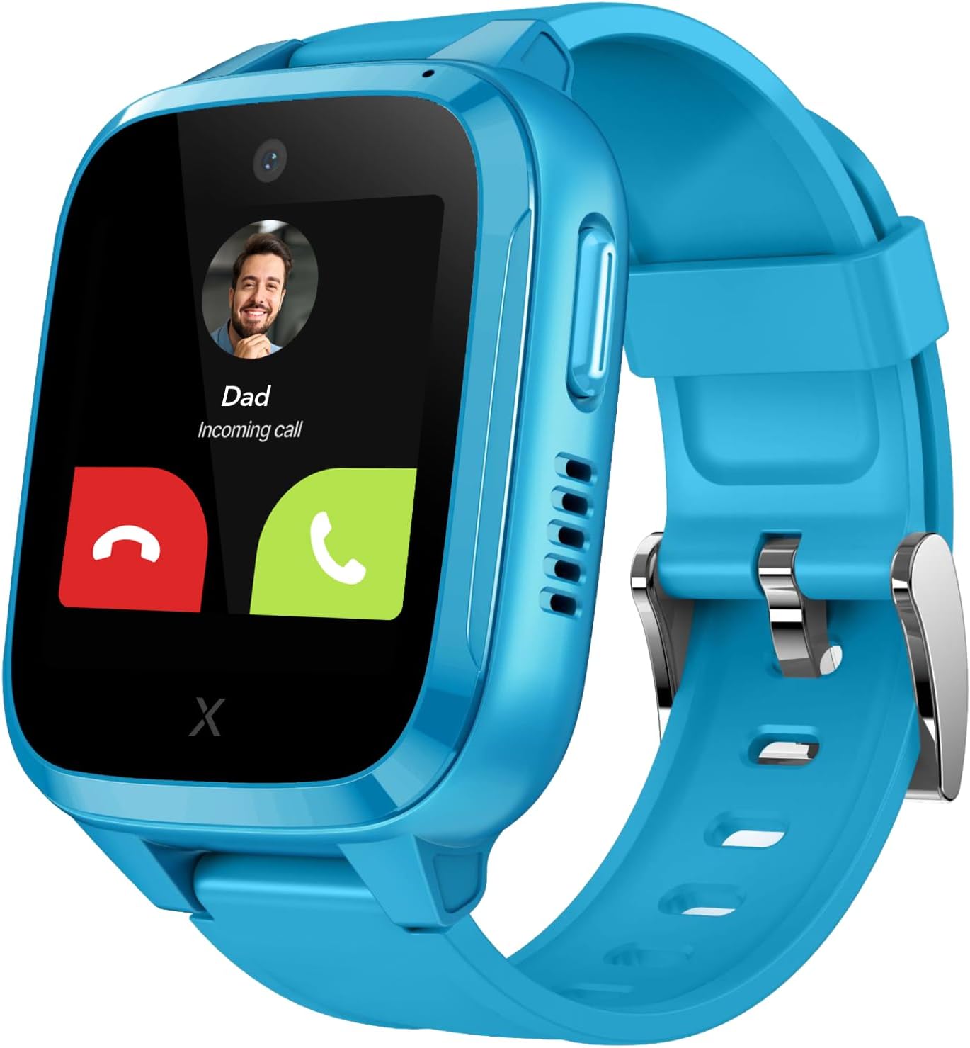 XPLORA Kidzi - Watch Phone for Children (4G) - Calls, Messages, Kids School Mode, SOS Function, GPS Location, Camera and Pedometer – (Subscription Required) (Kidzi on AT&T's Network, Blue)