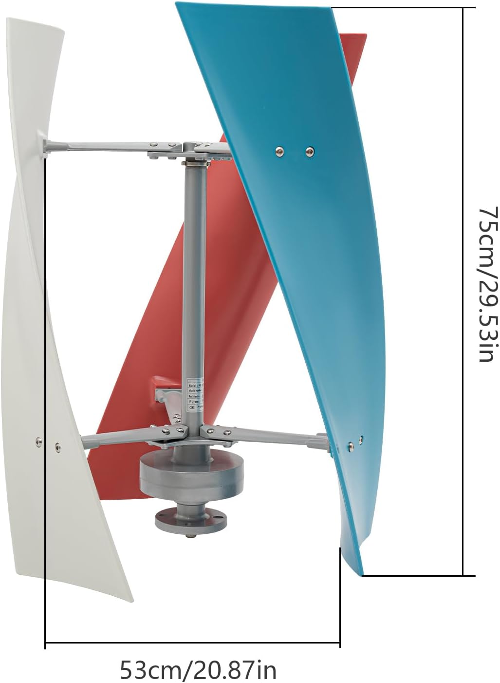Wind Generator, 400W 12V 3 Blade Vertical Wind Turbine Generator Vertical Axis Wind Turbine Vertical Wind Generators Kit Wind Power Generators w/Controller for Home, Business, Ships
