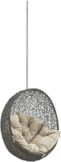 Modway Hide Outdoor Patio Swing Chair Without Stand, Gray Beige