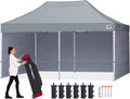 ABCCANOPY Easy Pop Up Canopy Tent with Sidewalls 10X20 Commercial -Series,Gray