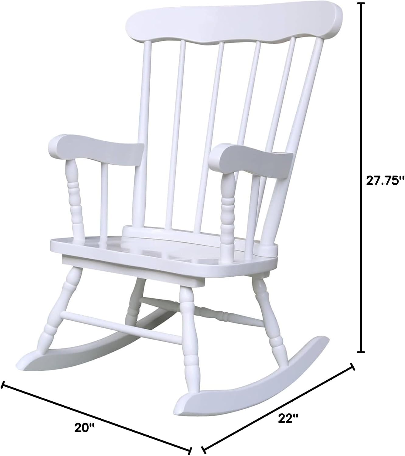 International Concepts Kids Rocker in Linen White