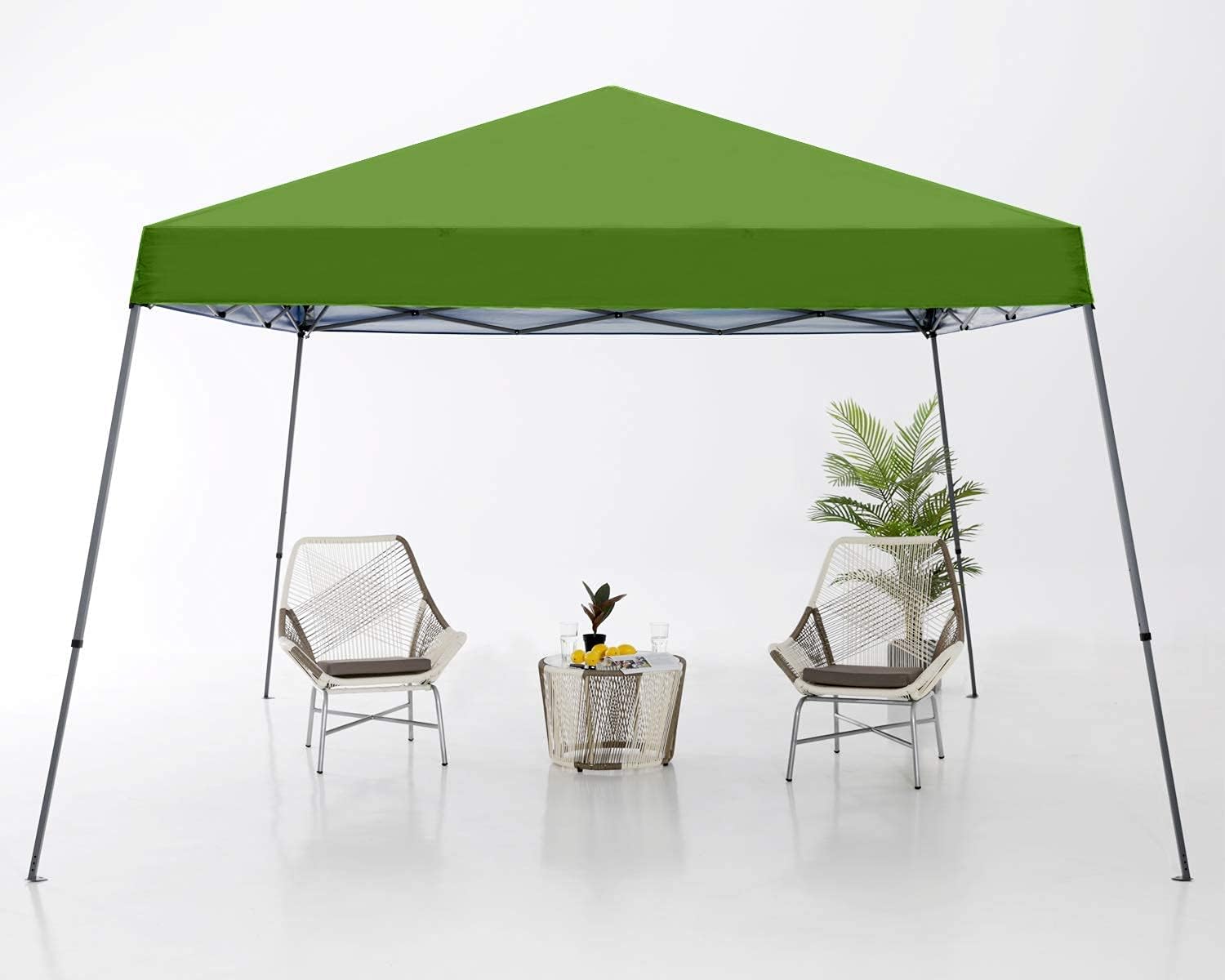 ABCCANOPY Stable Pop up Outdoor Canopy Tent 12 x 12 ft Base / 10 x 10 ft Top, Grass Green