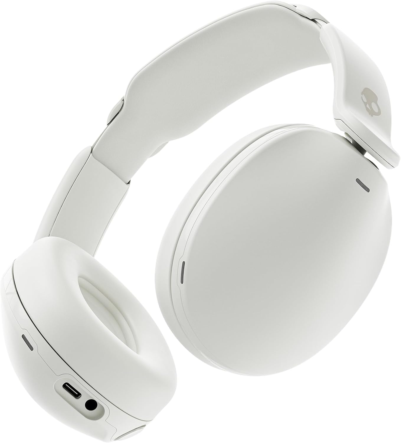 Skullcandy Hesh 360 Wireless Over-Ear Bluetooth Headphones, Up to 100 Hours Battery, Noise Isolating Fit, Flat-Folding Collapsible Design, Microphone iPhone Android - Bone