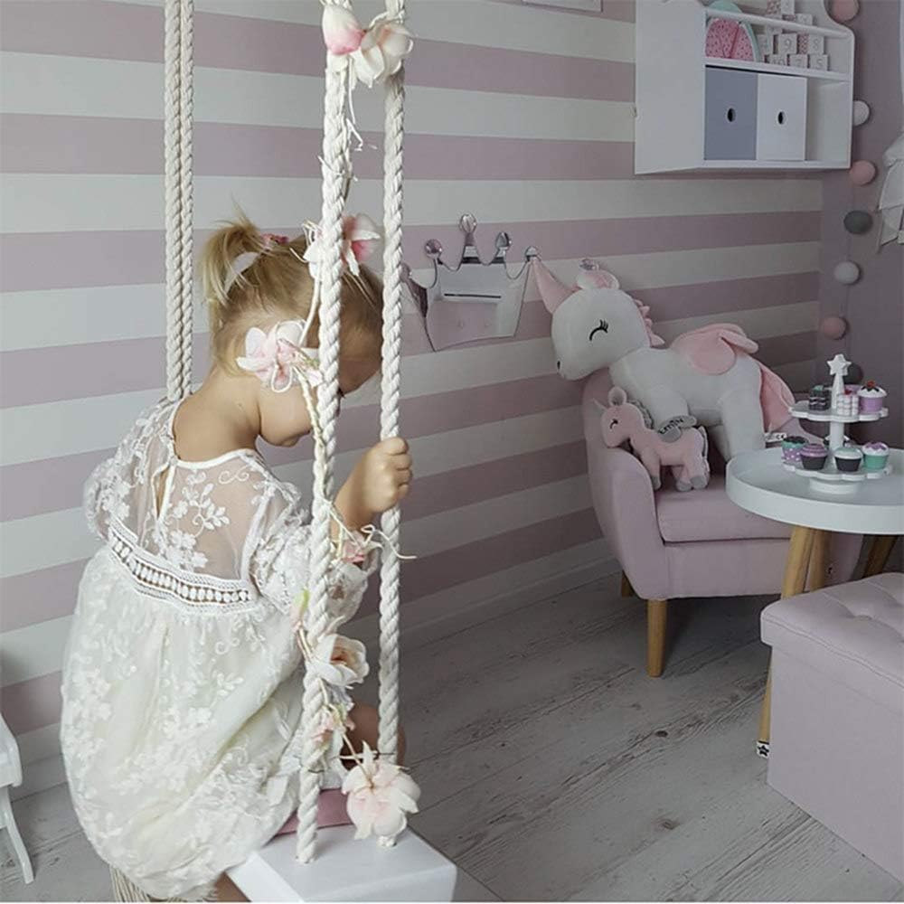Indoor Child Swing Chair Wooden Garden Swing Seat Children's Room Decoration Entertainment Hammocks Chair Hanging Chairs