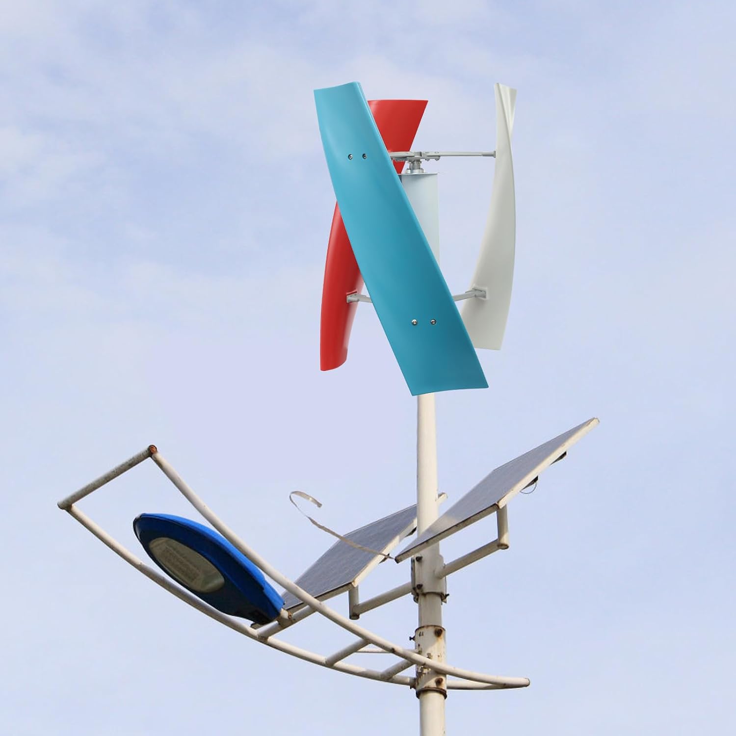 Wind Generator, 100W 24V 3 Blade Vertical Wind Turbine Generator Vertical Axis Wind Turbine Vertical Wind Generators Kit Wind Power Generators w/Auxiliary Wind Wheel for Home, Business, Ships