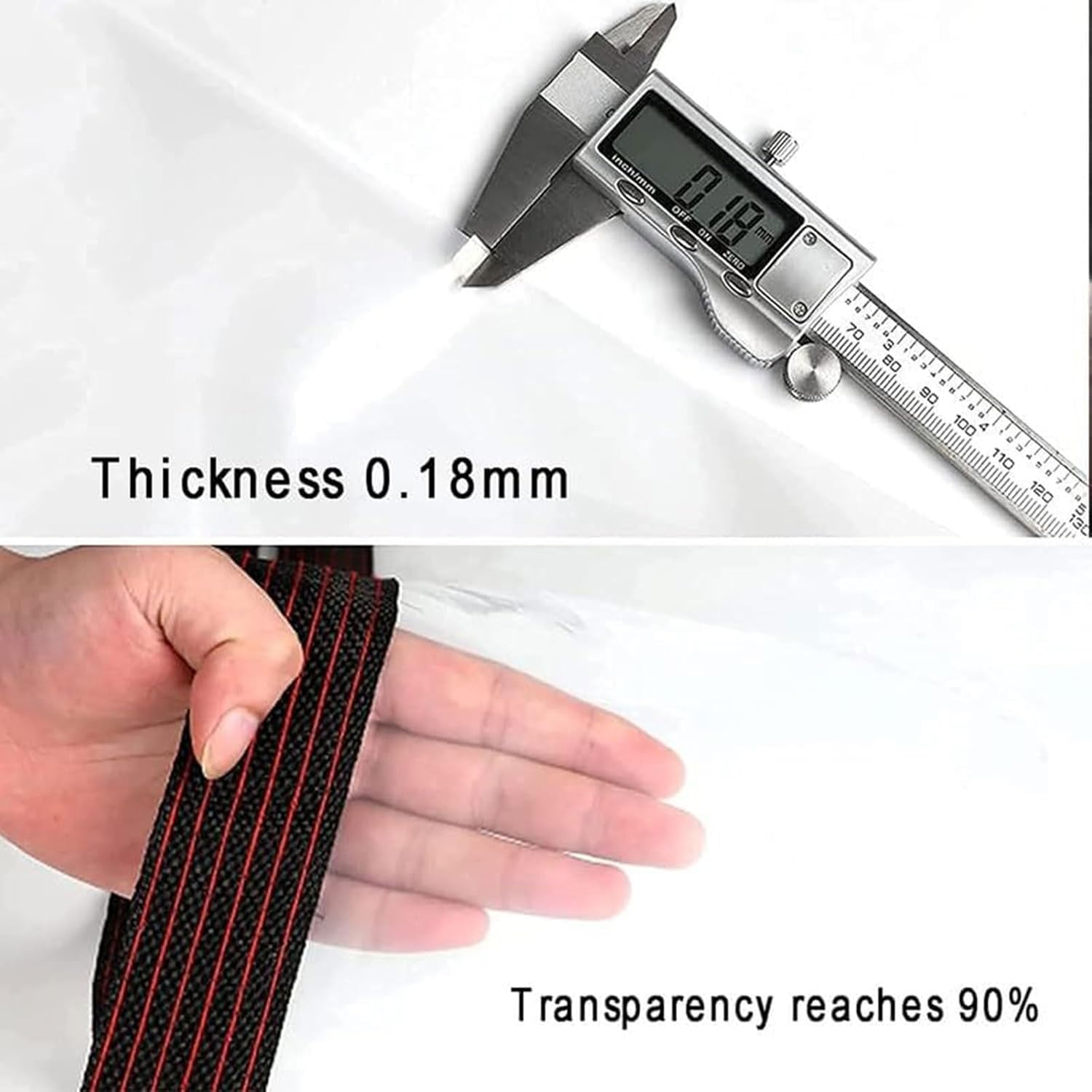 9x31 FT Clear Poly Tarp Heavy Duty, Durable Plastic Tarpaulin, with Grommets for Henhouse Porch Greenhouse Camping, Multifunctional Tarpaulin