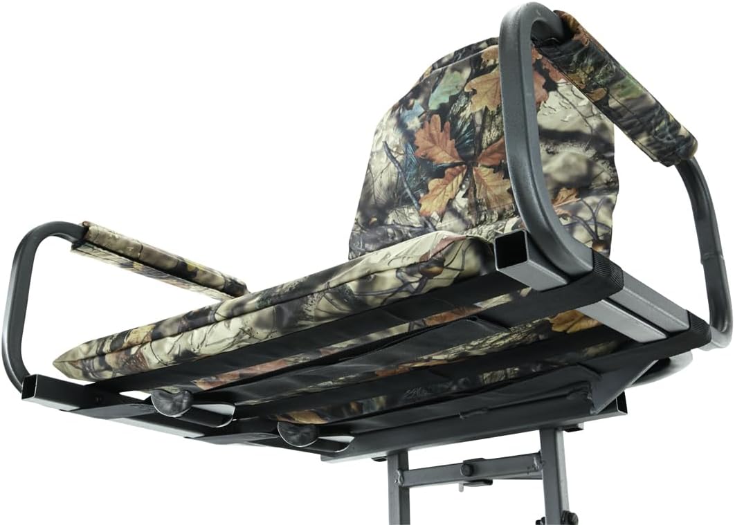 Guide Gear Deluxe Hang-On Tree Stand Chair for Hunting Cushion Seat Hunt Gear Equipment Accessories, Camo