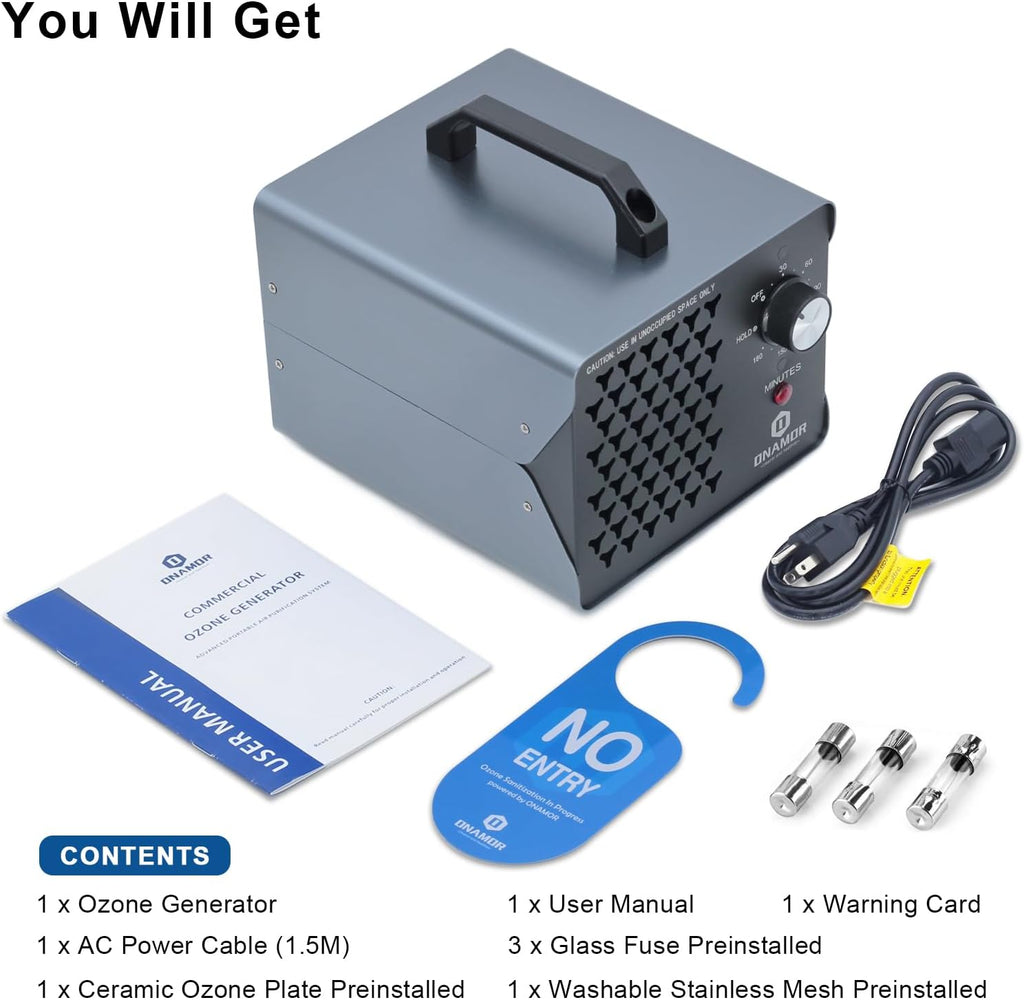 ONAMOR Bundle | Ozone Generator 80000mg and Ozone Generator 83000mg - Ozone Machine Ionizer & O3 Deodorizer for Home, Smoke, and Pet Room.