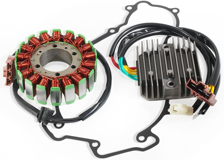 Stator Coil, Regulator Rectifier, Gasket Set Compatible with for KTM 950 Adventure 2003-2005 for KTM 950 ADV 2006, for KTM 990 Adventure 2007-2012, for KTM 990 Supermoto T 2011-2013