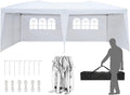 Outvita 10x20ft Ez Pop Up Canopy, Portable Instant Canopy Tent with 4 SideWalls for Outdoor Events, Party, Wedding, Birthday,Graduation