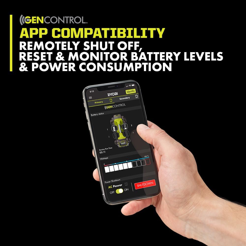 RYOBI 40V 1800-Watt Portable Battery Power Station Inverter Generator (Tool ONLY- Batteries NOT Included)