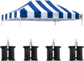 Eurmax USA 10x15 Pop Up Canopy Replacement Top,Universal Instant Canopy Cover ONLY,Heavy Duty UPF 50+ UV Protection,Water & Wind Resistant Tarp,30+ Colors Available,Bonus 4 Sand Bags(Stripe Blue)