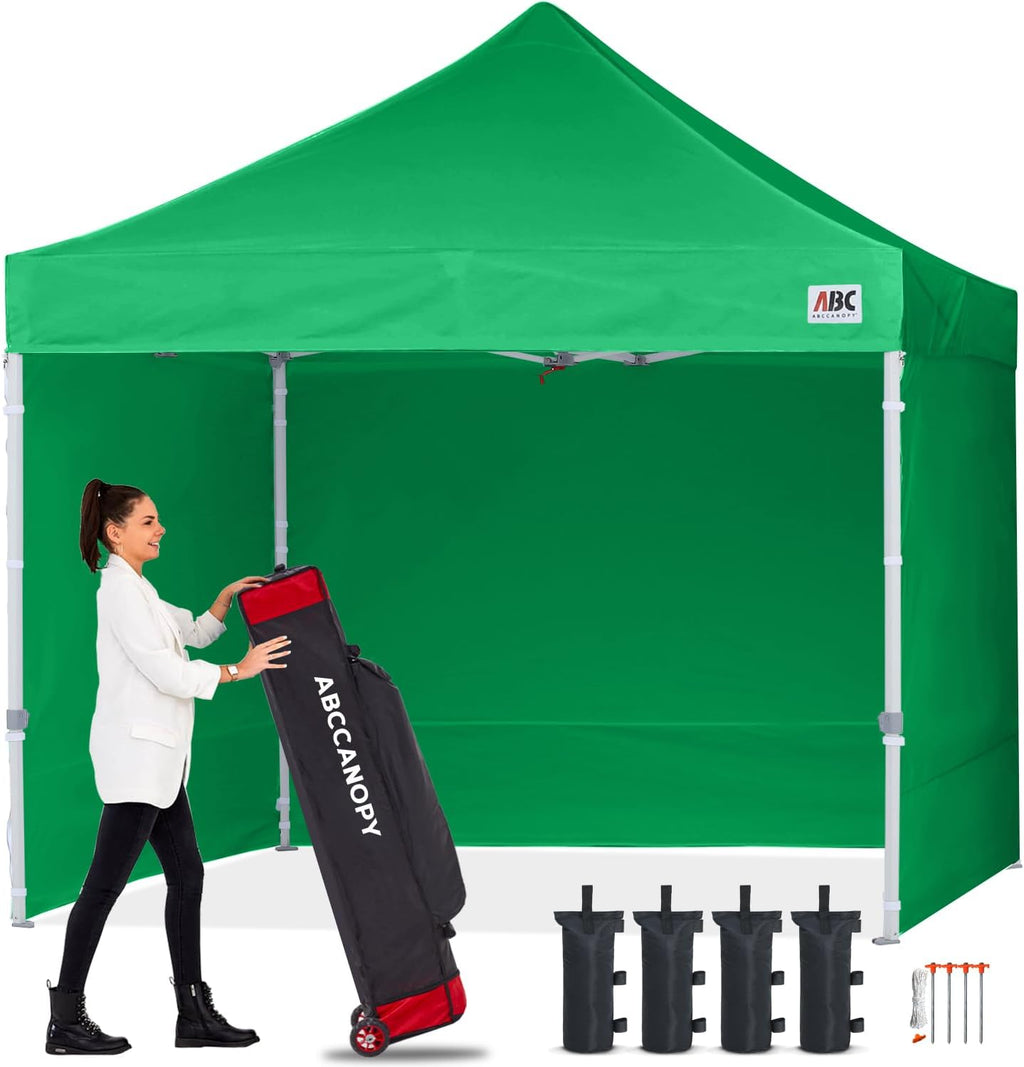 ABCCANOPY Easy Pop Up Canopy Tent with Sidewalls 10x10 Commercial -Series